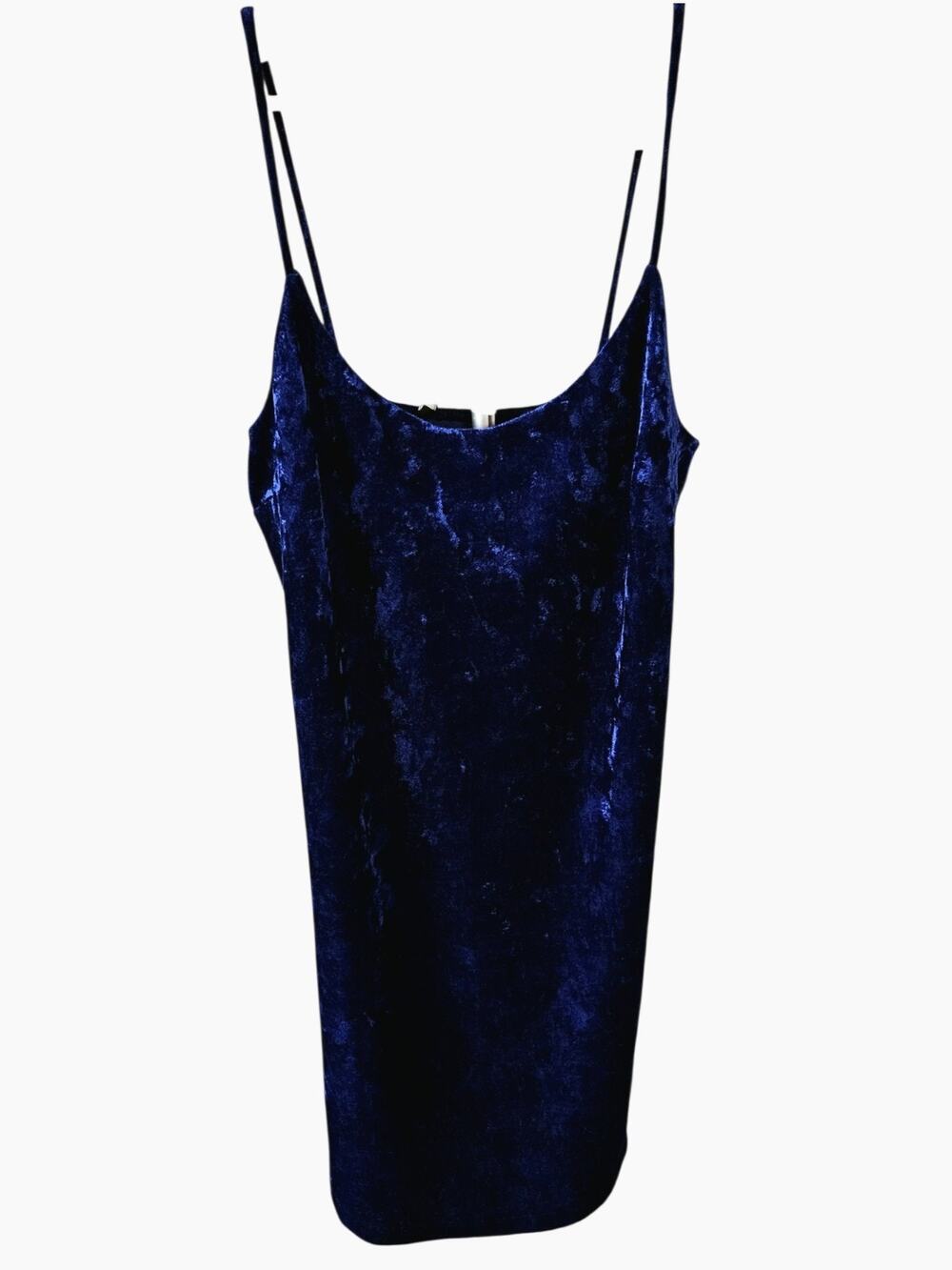 Forever 21 After Dark Royal Blue Crushed Velvet Mini Dress Women's SZ. S